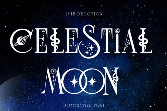 Celestial Moon: A Decorative Font for Handcrafted Charm