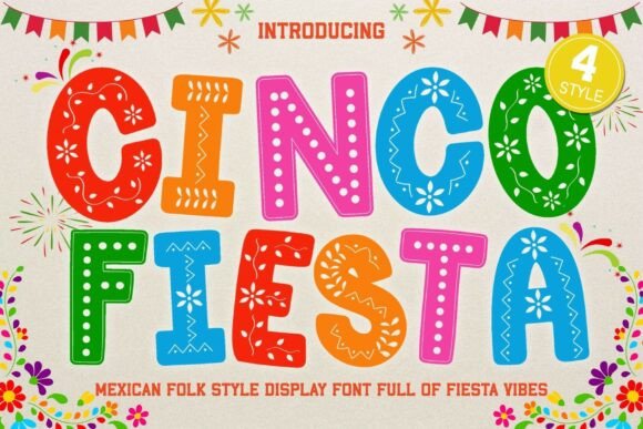 Cinco Fiesta: A Display Font with Papel Picado Charm