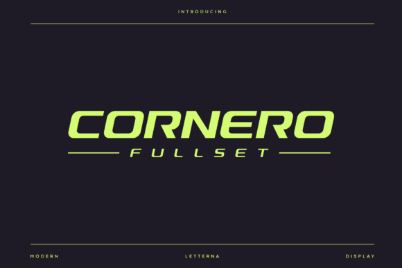 Cornero: The Modern Display Typeface for High-Velocity Branding