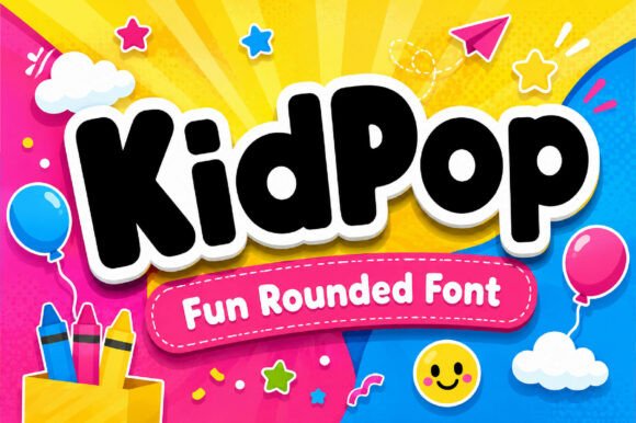 Kidpop: A Lively Bubble Font for Creative Projects