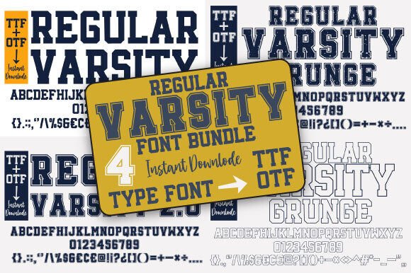 Regular Varsity: The Go-To Typeface for Athletic and Collegiate Projects