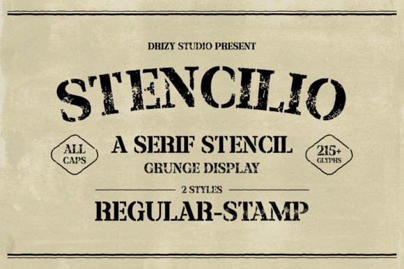 Stencilio: The Rubber Stamp Serif for Authentic Design