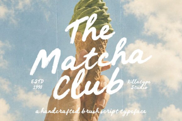 The Matcha Club: A Handwritten Font with Fresh Energy