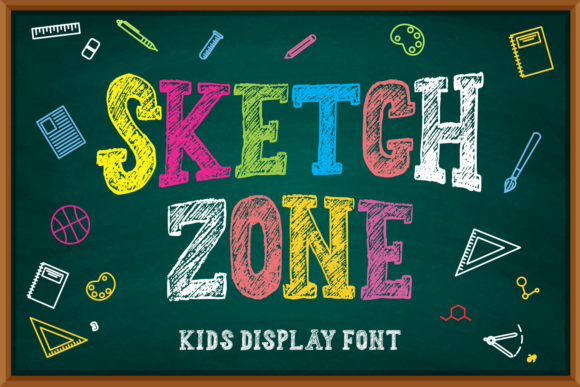 Unlock Creative Potential with Sketch Zone Display Font