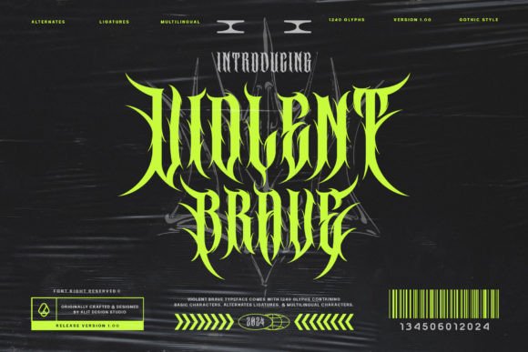 Violent Brave: A Brutalism Typeface for Bold Statements